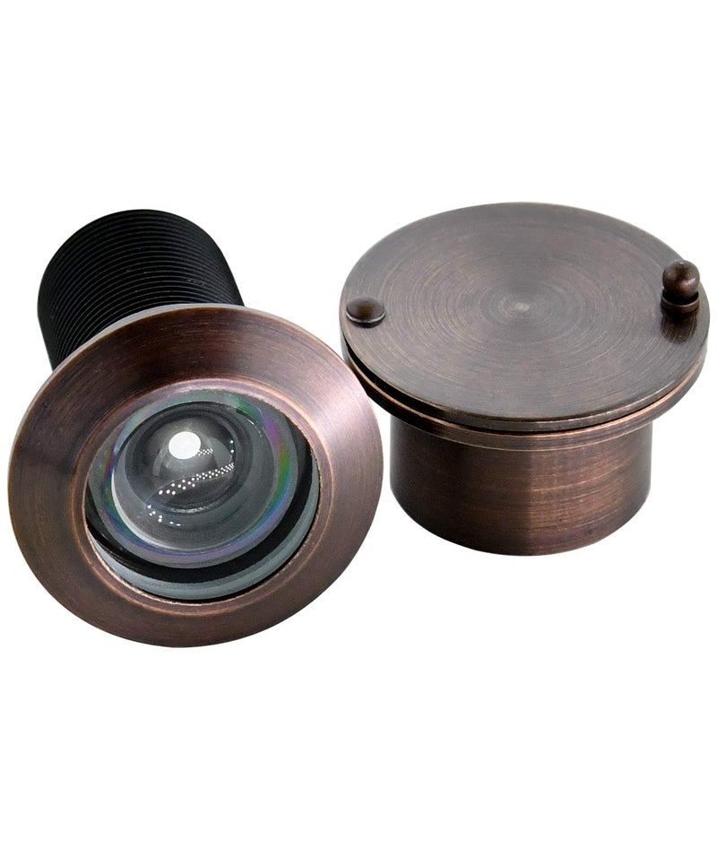 Earl Diamond - Solid Brass Door Viewer Peephole, 220-Degree Security Peephole with Heavy Duty Rotating Privacy Cover for 1-21/32" to 2-1/8" Doors for Home Office Hotel - Oil Rubbed Bronze Finish - Image 5
